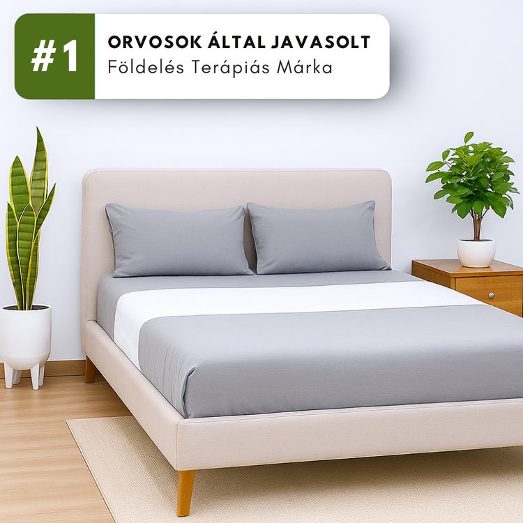 A Földelve™ Lepedő az ágyon